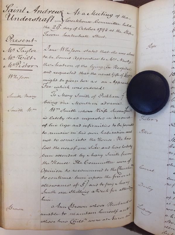St Andrew Undershaft - Workhouse Minute Book 1780-1801 p220 image 1 St Andrew Undershaft - Workhouse Minute Book 1780-1801 p220 image 1