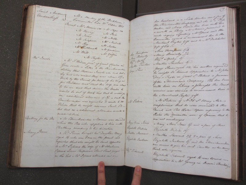 St Andrew Undershaft - Workhouse Minute Book 1822-1828 p126-127 image 1 St Andrew Undershaft - Workhouse Minute Book 1822-1828 p126-127 image 1