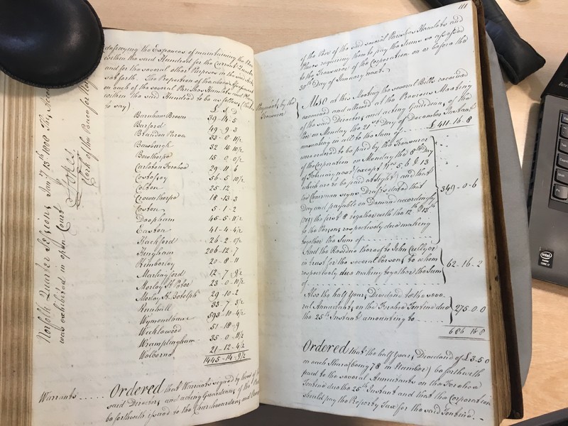 Forehoe Hundred - House of Industry Minute Book 1807-1809 p110-111 image 1 Forehoe Hundred - House of Industry Minute Book 1807-1809 p110-111 image 1