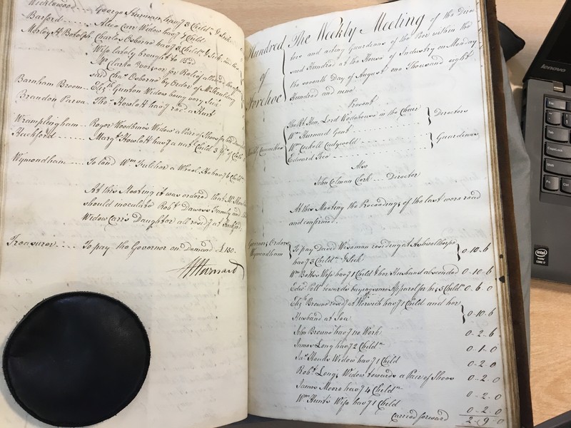 Forehoe Hundred - House of Industry Minute Book 1807-1809 p492-493 image 1 Forehoe Hundred - House of Industry Minute Book 1807-1809 p492-493 image 1