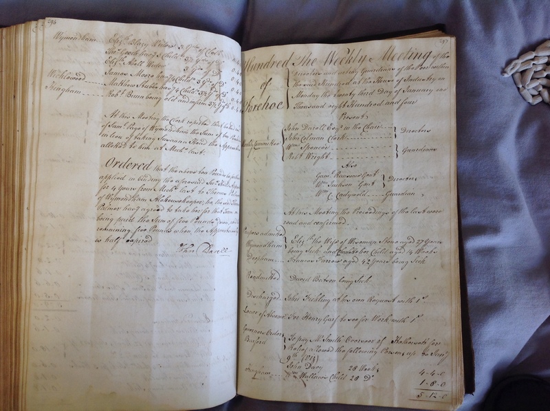 Forehoe Hundred - House of Industry Minute Book 1802-1805 p296-297 image 1 Forehoe Hundred - House of Industry Minute Book 1802-1805 p296-297 image 1