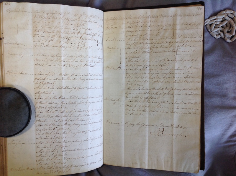 Forehoe Hundred - House of Industry Minute Book 1802-1805 p464-465 image 1 Forehoe Hundred - House of Industry Minute Book 1802-1805 p464-465 image 1