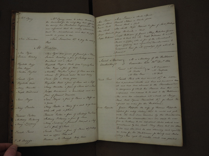 St Andrew Undershaft - Workhouse Minute Book 1814-1822 p11-12 image 1