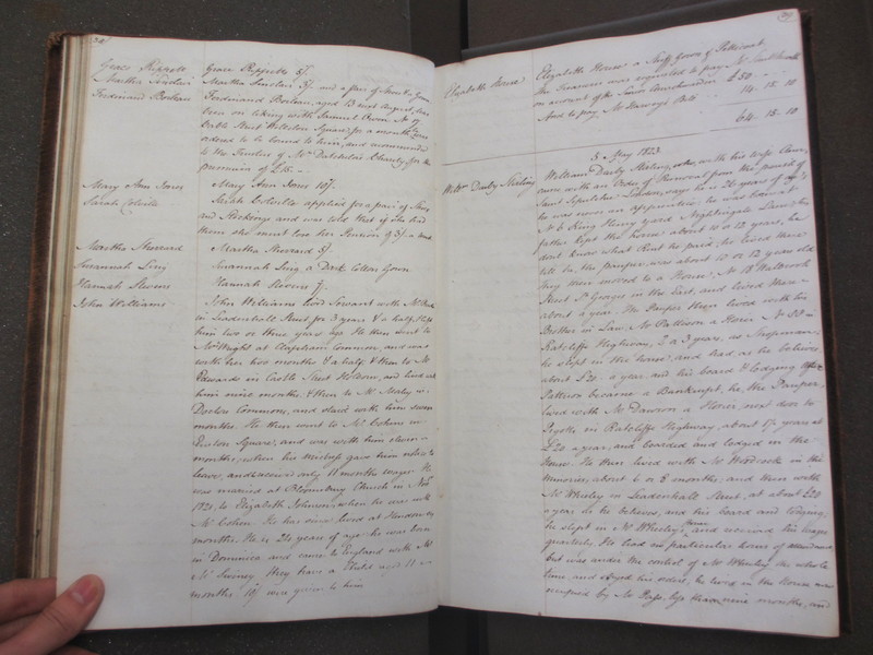 St Andrew Undershaft - Workhouse Minute Book 1822-1828 p38-39 image 1
