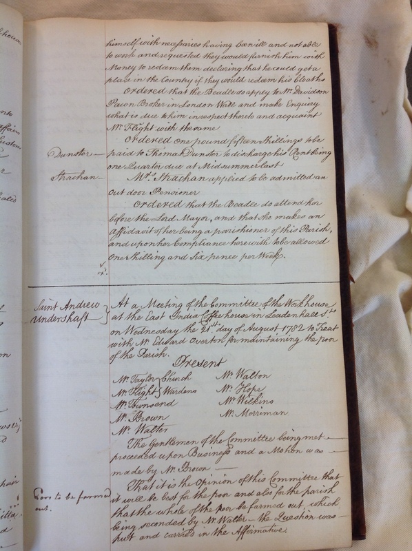 St Andrew Undershaft - Workhouse Minute Book 1780-1801 p39 image 1