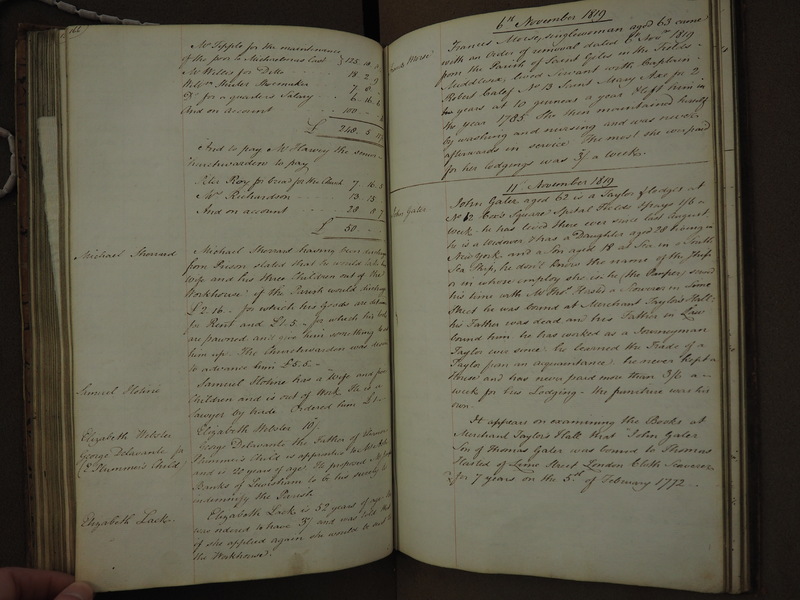 St Andrew Undershaft - Workhouse Minute Book 1814-1822 p166-167 image 1