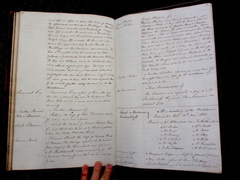 St Andrew Undershaft - Workhouse Minute Book 1822-1828 p22-23 image 1 St Andrew Undershaft - Workhouse Minute Book 1822-1828 p22-23 image 1