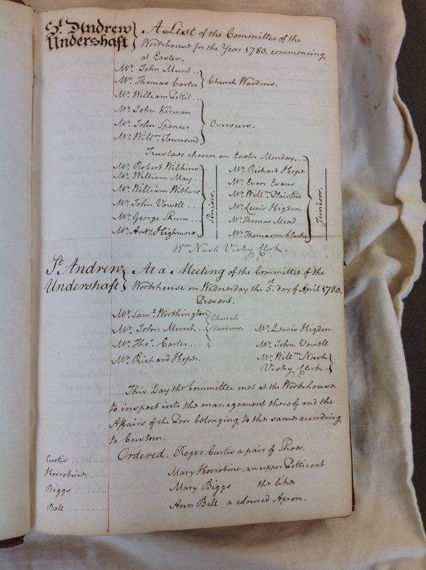 St Andrew Undershaft - Workhouse Minute Book 1780-1801 p1 image 1