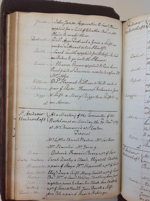 St Andrew Undershaft - Workhouse Minute Book 1780-1801 p116 image 1