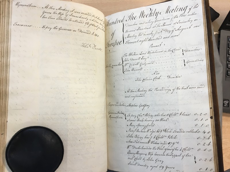 Forehoe Hundred - House of Industry Minute Book 1807-1809 p498-499 image 1 Forehoe Hundred - House of Industry Minute Book 1807-1809 p498-499 image 1