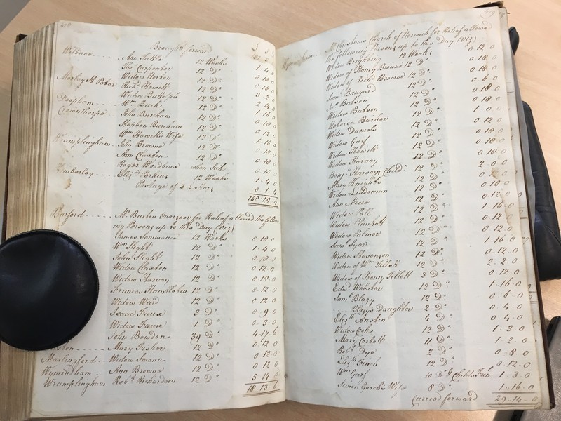 Forehoe Hundred - House of Industry Minute Book 1805-1807 p418-419 image 1 Forehoe Hundred - House of Industry Minute Book 1805-1807 p418-419 image 1