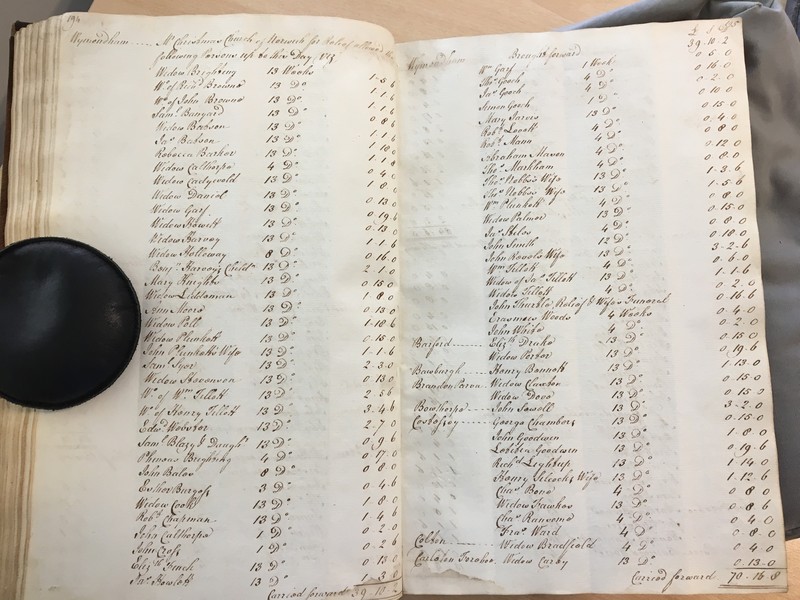 Forehoe Hundred - House of Industry Minute Book 1805-1807 p194-195 image 1