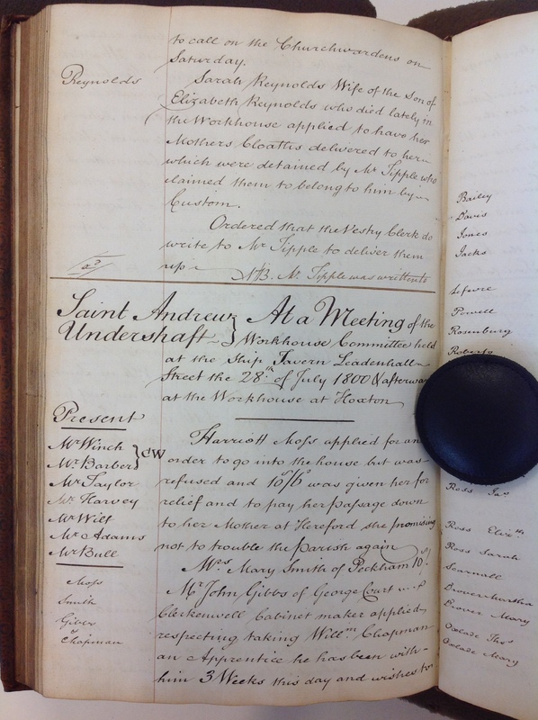 St Andrew Undershaft - Workhouse Minute Book 1780-1801 p256 image 1 St Andrew Undershaft - Workhouse Minute Book 1780-1801 p256 image 1