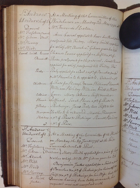 St Andrew Undershaft - Workhouse Minute Book 1780-1801 p170 image 1 St Andrew Undershaft - Workhouse Minute Book 1780-1801 p170 image 1