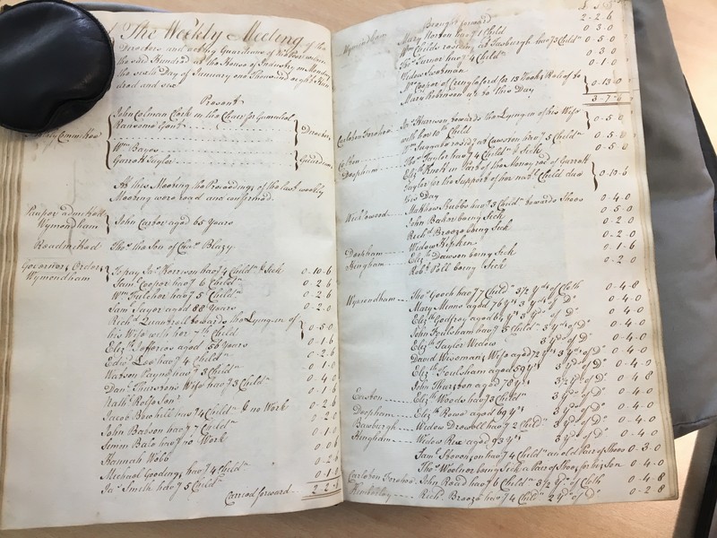 Forehoe Hundred - House of Industry Minute Book 1805-1807 p224-225 image 1