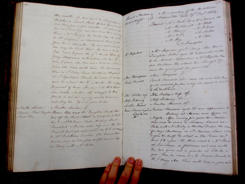 St Andrew Undershaft - Workhouse Minute Book 1822-1828 p100-101 image 1 St Andrew Undershaft - Workhouse Minute Book 1822-1828 p100-101 image 1