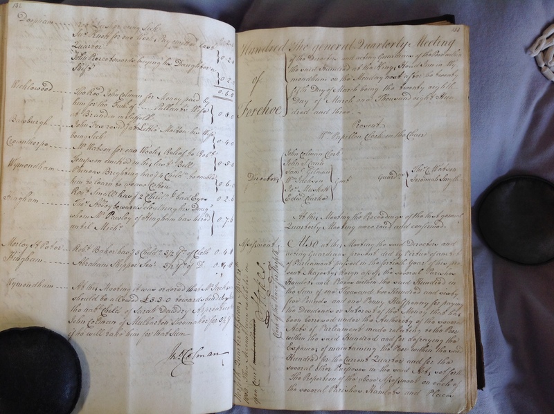 Forehoe Hundred - House of Industry Minute Book 1802-1805 p132-133 image 1 Forehoe Hundred - House of Industry Minute Book 1802-1805 p132-133 image 1