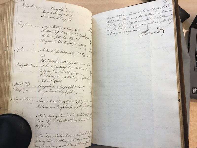 Forehoe Hundred - House of Industry Minute Book 1807-1809 p494-495 image 1 Forehoe Hundred - House of Industry Minute Book 1807-1809 p494-495 image 1