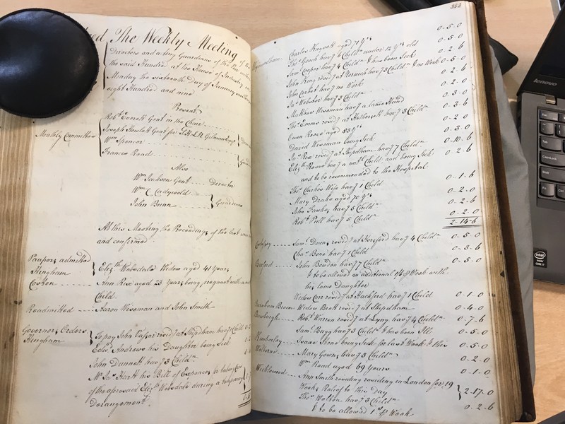 Forehoe Hundred - House of Industry Minute Book 1807-1809 p352-353 image 1 Forehoe Hundred - House of Industry Minute Book 1807-1809 p352-353 image 1