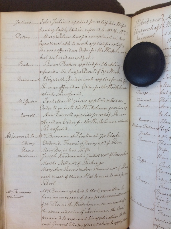 St Andrew Undershaft - Workhouse Minute Book 1780-1801 p184 image 1 St Andrew Undershaft - Workhouse Minute Book 1780-1801 p184 image 1