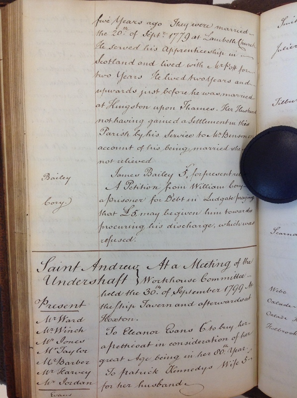 St Andrew Undershaft - Workhouse Minute Book 1780-1801 p236 image 1 St Andrew Undershaft - Workhouse Minute Book 1780-1801 p236 image 1