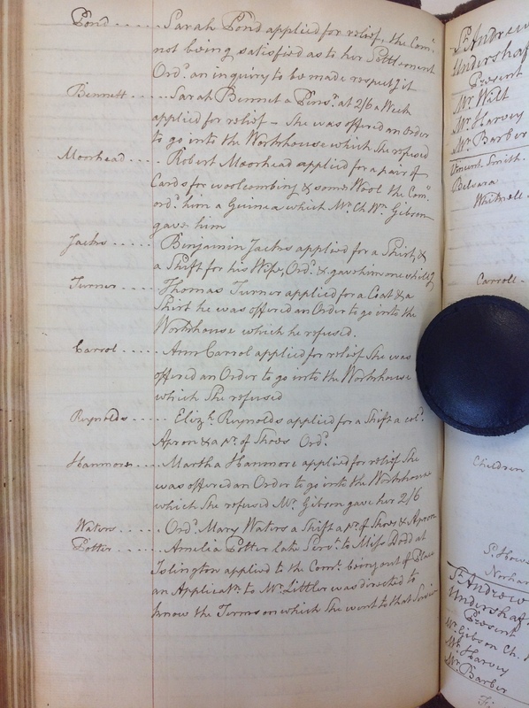 St Andrew Undershaft - Workhouse Minute Book 1780-1801 p174 image 1