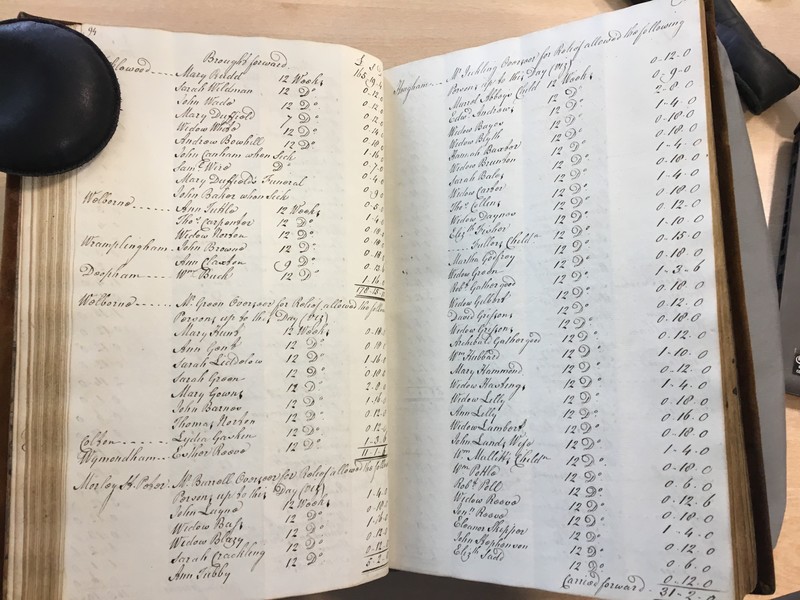 Forehoe Hundred - House of Industry Minute Book 1807-1809 p94-95 image 1