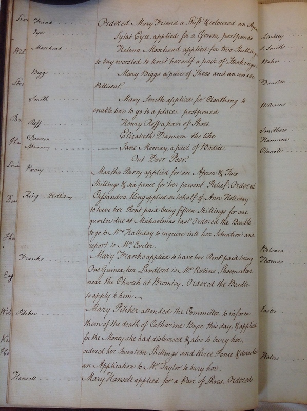 St Andrew Undershaft - Workhouse Minute Book 1780-1801 p10 image 1