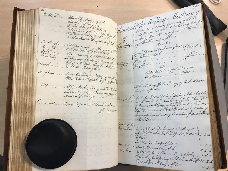 Forehoe Hundred - House of Industry Minute Book 1807-1809 p188-189 image 1