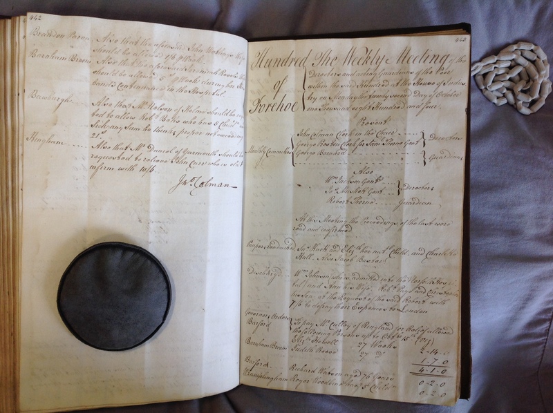 Forehoe Hundred - House of Industry Minute Book 1802-1805 p442-443 image 1 Forehoe Hundred - House of Industry Minute Book 1802-1805 p442-443 image 1