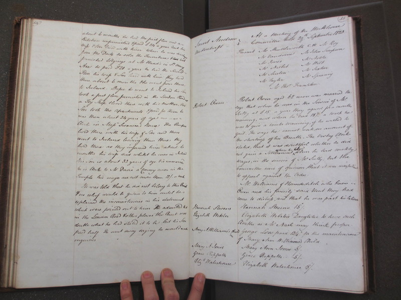 St Andrew Undershaft - Workhouse Minute Book 1822-1828 p54-55 image 1