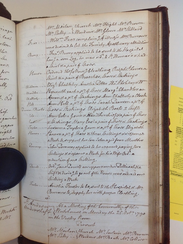 St Andrew Undershaft - Workhouse Minute Book 1780-1801 p127 image 1 St Andrew Undershaft - Workhouse Minute Book 1780-1801 p127 image 1