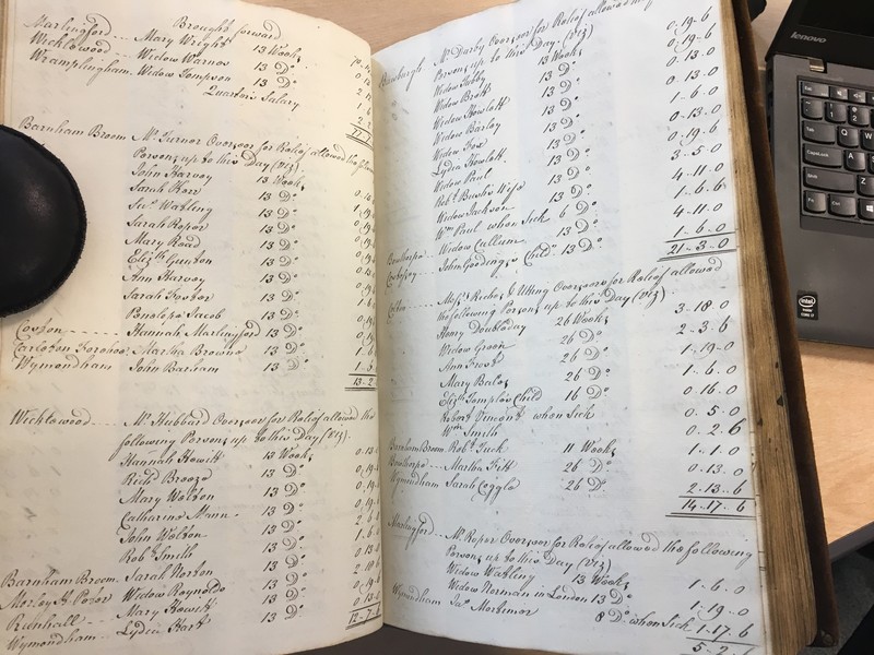 Forehoe Hundred - House of Industry Minute Book 1807-1809 p206-207 image 1