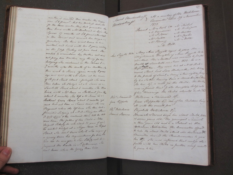St Andrew Undershaft - Workhouse Minute Book 1822-1828 p60-61 image 1