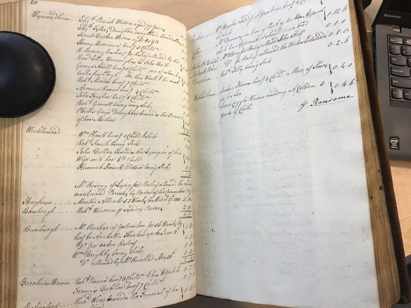 Forehoe Hundred - House of Industry Minute Book 1807-1809 p210-211 image 1