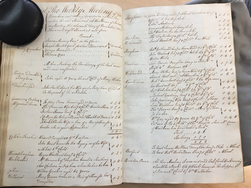 Forehoe Hundred - House of Industry Minute Book 1805-1807 p172-173 image 1 Forehoe Hundred - House of Industry Minute Book 1805-1807 p172-173 image 1