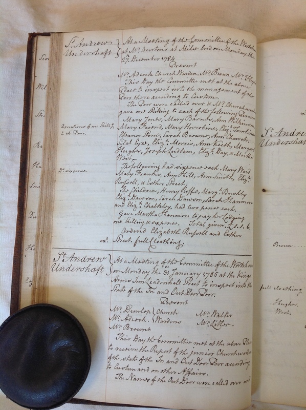 St Andrew Undershaft - Workhouse Minute Book 1780-1801 p62 image 1 St Andrew Undershaft - Workhouse Minute Book 1780-1801 p62 image 1
