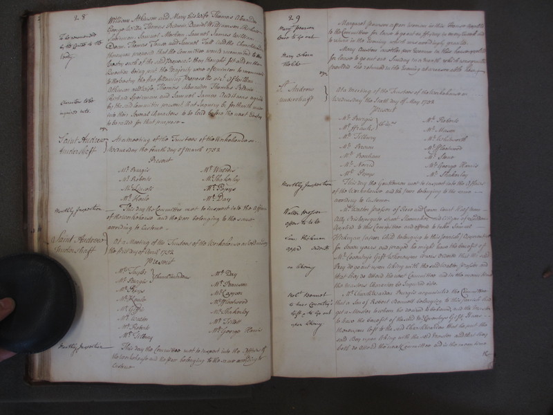 St Andrew Undershaft - Workhouse Minute Book 1748-1780 p28-29 image 1