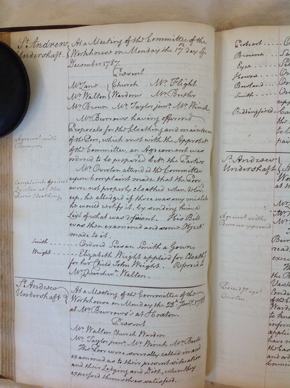 St Andrew Undershaft - Workhouse Minute Book 1780-1801 p98 image 1 St Andrew Undershaft - Workhouse Minute Book 1780-1801 p98 image 1