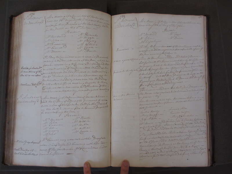 St Andrew Undershaft - Workhouse Minute Book 1748-1780 p170-171 image 1