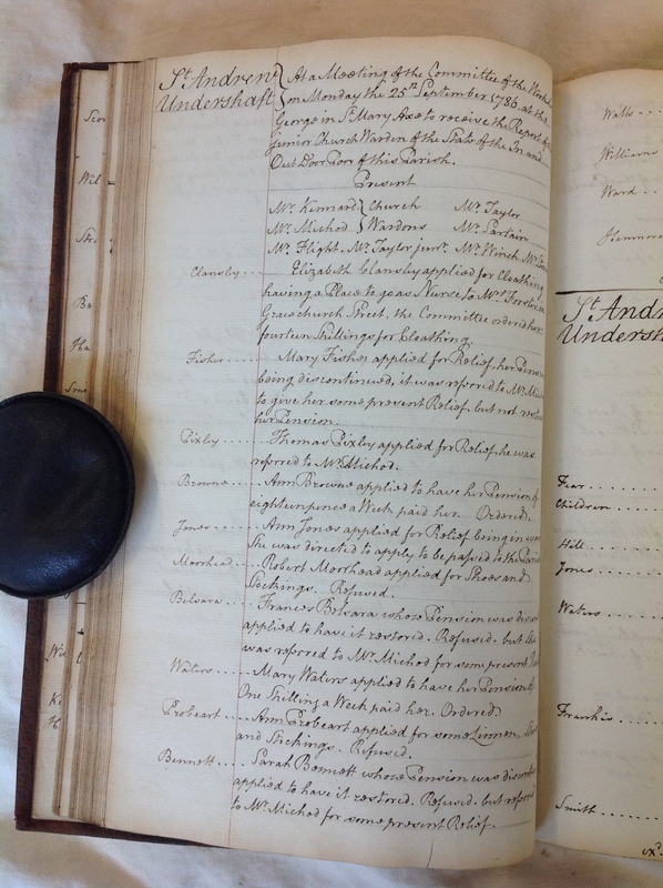 St Andrew Undershaft - Workhouse Minute Book 1780-1801 p80 image 1 St Andrew Undershaft - Workhouse Minute Book 1780-1801 p80 image 1