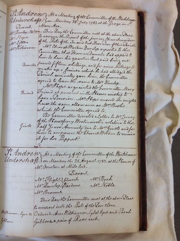 St Andrew Undershaft - Workhouse Minute Book 1780-1801 p49 image 1