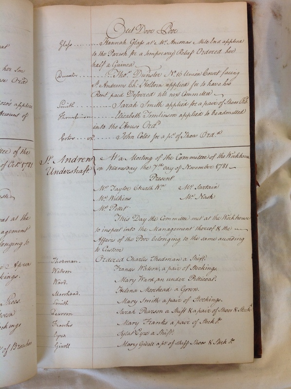 St Andrew Undershaft - Workhouse Minute Book 1780-1801 p29 image 1