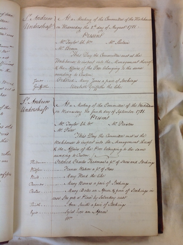 St Andrew Undershaft - Workhouse Minute Book 1780-1801 p27 image 1