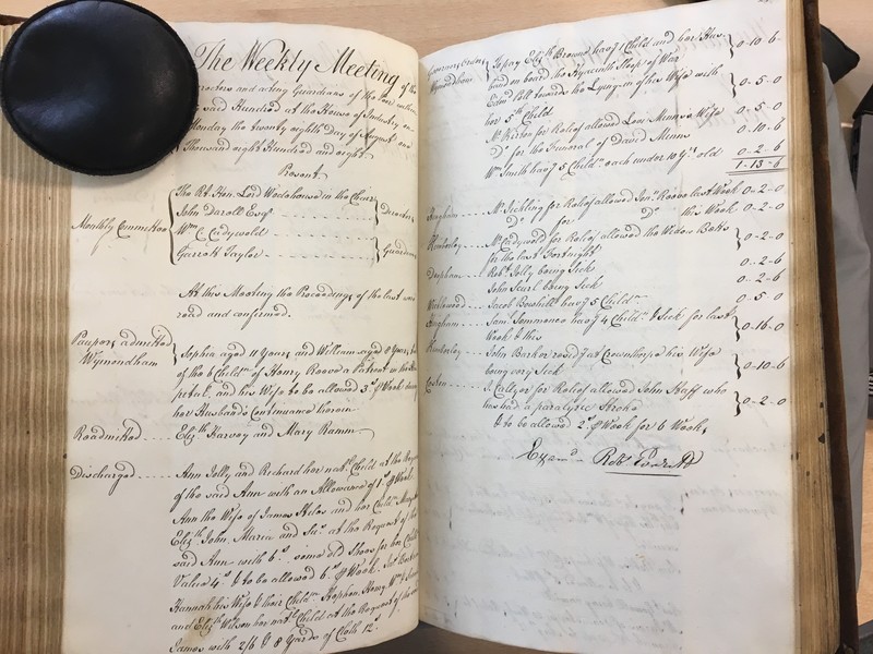 Forehoe Hundred - House of Industry Minute Book 1807-1809 p242-243 image 1