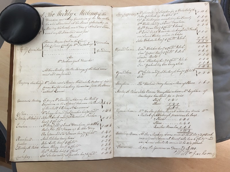 Forehoe Hundred - House of Industry Minute Book 1805-1807 p46-47 image 1