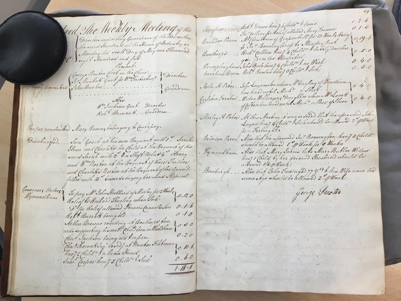 Forehoe Hundred - House of Industry Minute Book 1805-1807 p48-49 image 1