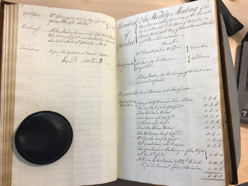 Forehoe Hundred - House of Industry Minute Book 1807-1809 p76-77 image 1 Forehoe Hundred - House of Industry Minute Book 1807-1809 p76-77 image 1