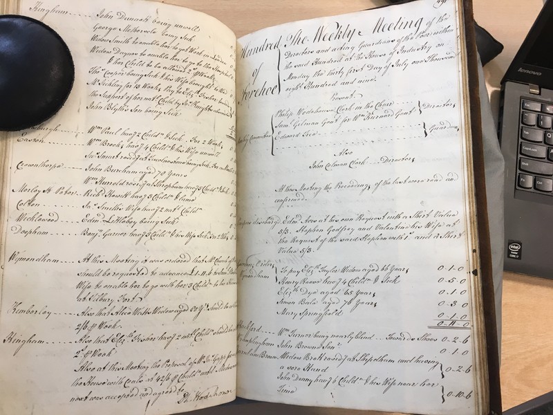 Forehoe Hundred - House of Industry Minute Book 1807-1809 p490-491 image 1 Forehoe Hundred - House of Industry Minute Book 1807-1809 p490-491 image 1