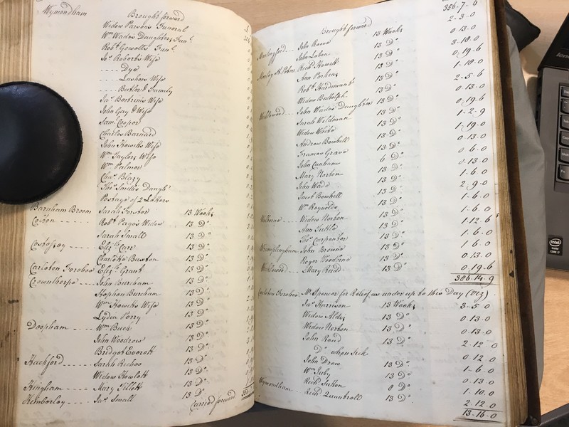 Forehoe Hundred - House of Industry Minute Book 1807-1809 p392-393 image 1 Forehoe Hundred - House of Industry Minute Book 1807-1809 p392-393 image 1